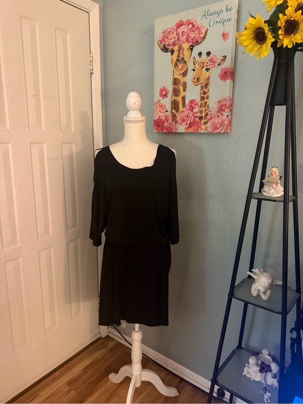 Black Women's Casual Scoop Neck Dress